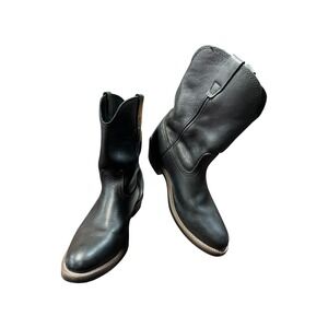 Element Black Leather Pull on Men's Cowboy Boots